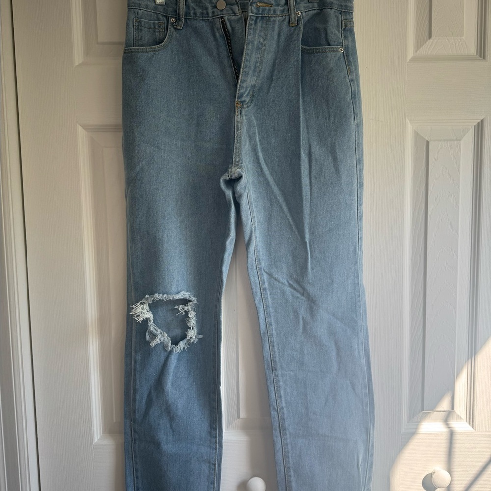 Light Blue Distressed Jeans